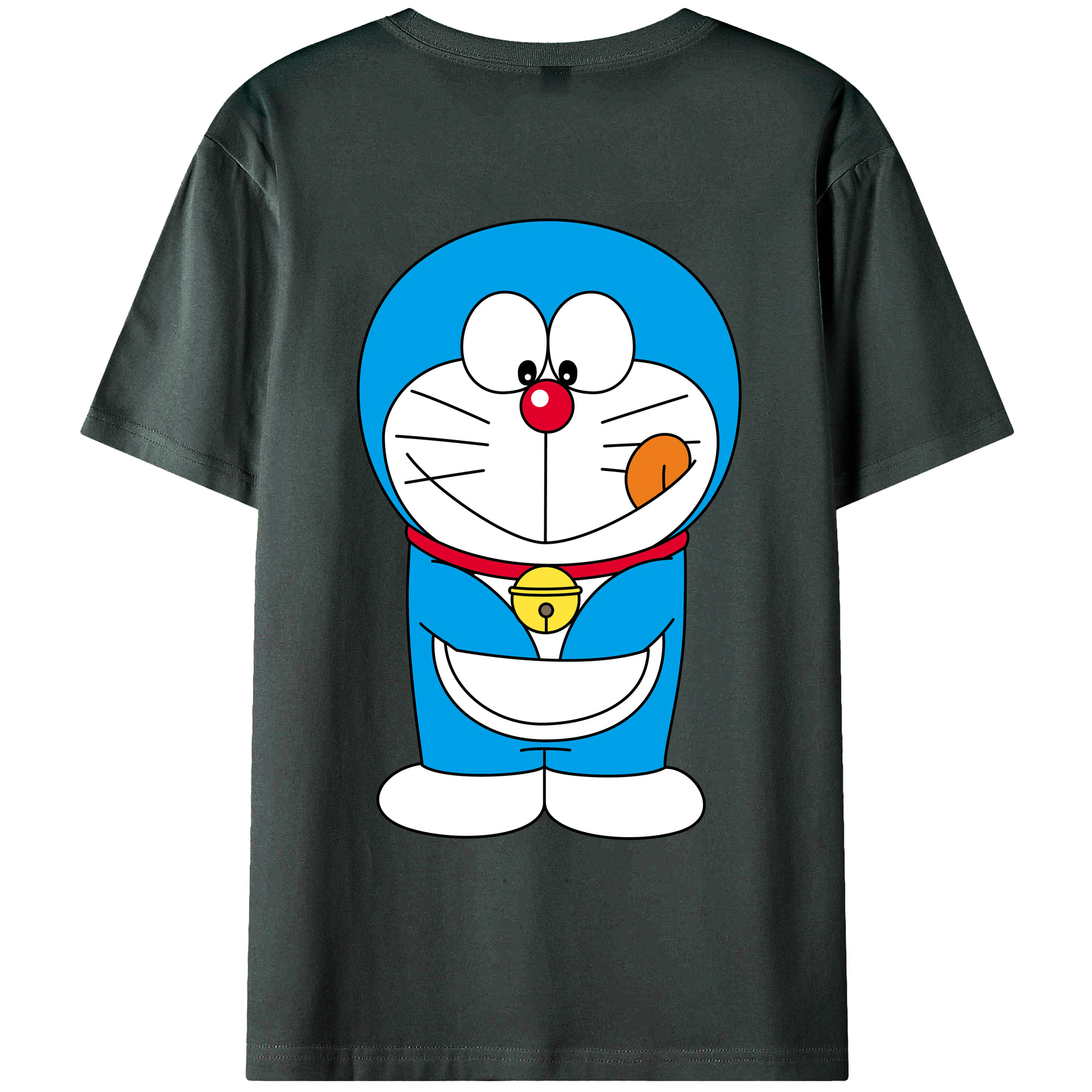 （画像用） ドラえもん Doraemon 綿100％ メンズ半袖Tシャツ（バックプリント） 通気性
